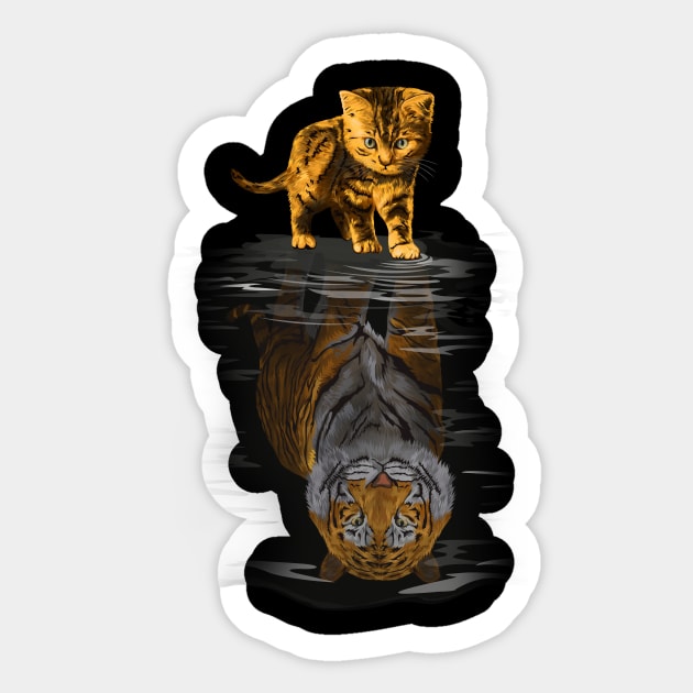 Cute Little Baby Hobbes tiger cat Sticker by Dezigner007